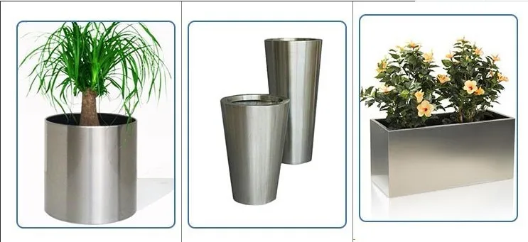 2018 Outdoor Large Silver Aluminum Planters In Powder Coating - Buy ...