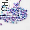 Colorful rainbow plastic beads factory wholesale abs pearl beads