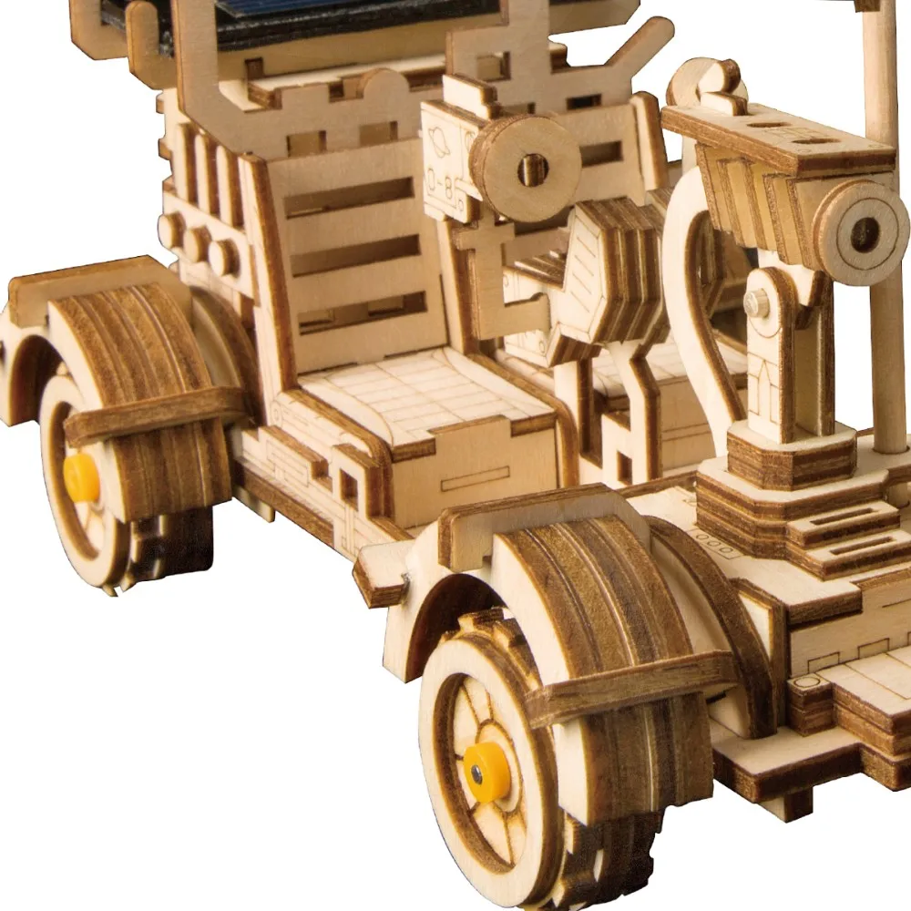 robotime space hunting moon buggy for solar powered toy wooden