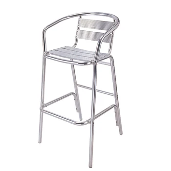 Outdoor Aluminium White Bar Stool High Chair Outdoor Aluminium White Bar Stool High Chair