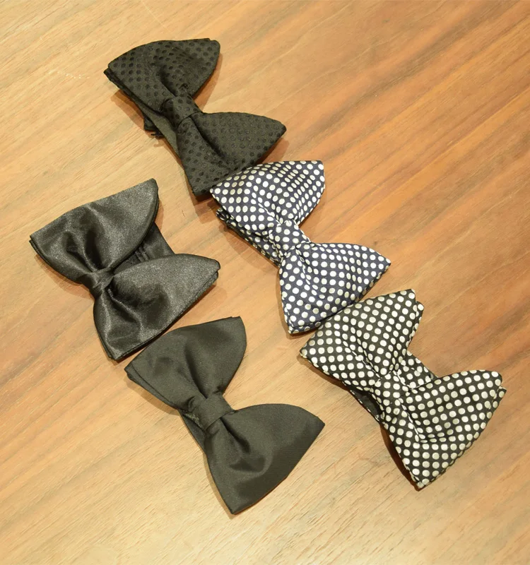 very popular classic look new design silk woven bow ties