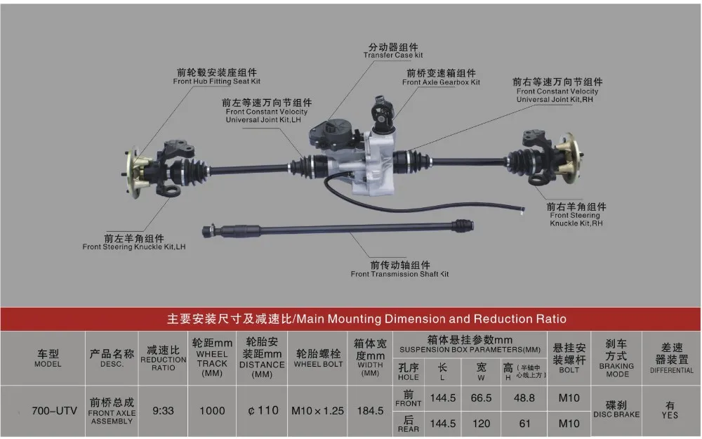 Hisun 700cc Utv Front Rear Differential Assy Buy Hisun,Differential