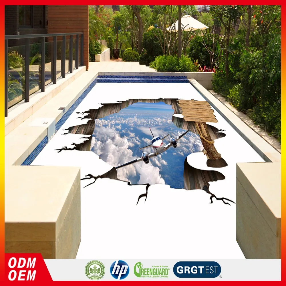 3d Pvc Floor Sticker Bridge Design 3d Epoxy Floor Sticker Decoration