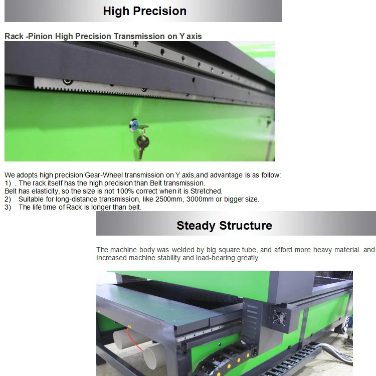 Zing 1325 Co2 Cnc Laser Mixed Cutting Machine For Metal Steel And