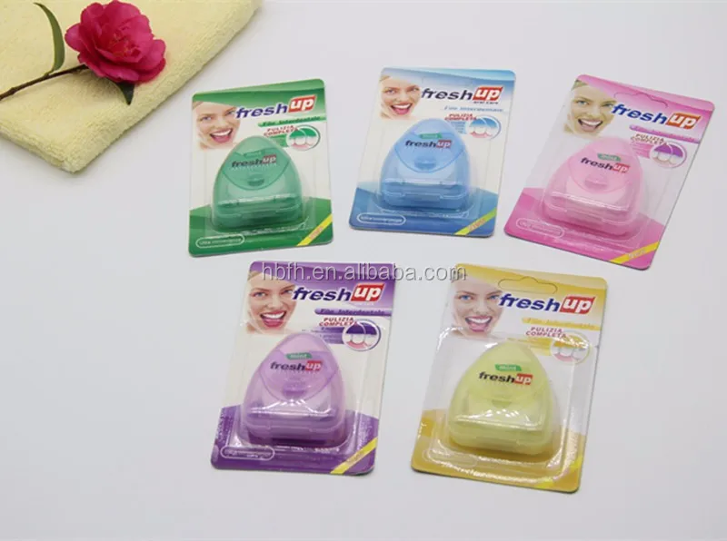 Black Charcoal Ptfe/ Teflon Dental Floss Smooth Slik Flat Dental Floss 50m Mint Flavor Waxed