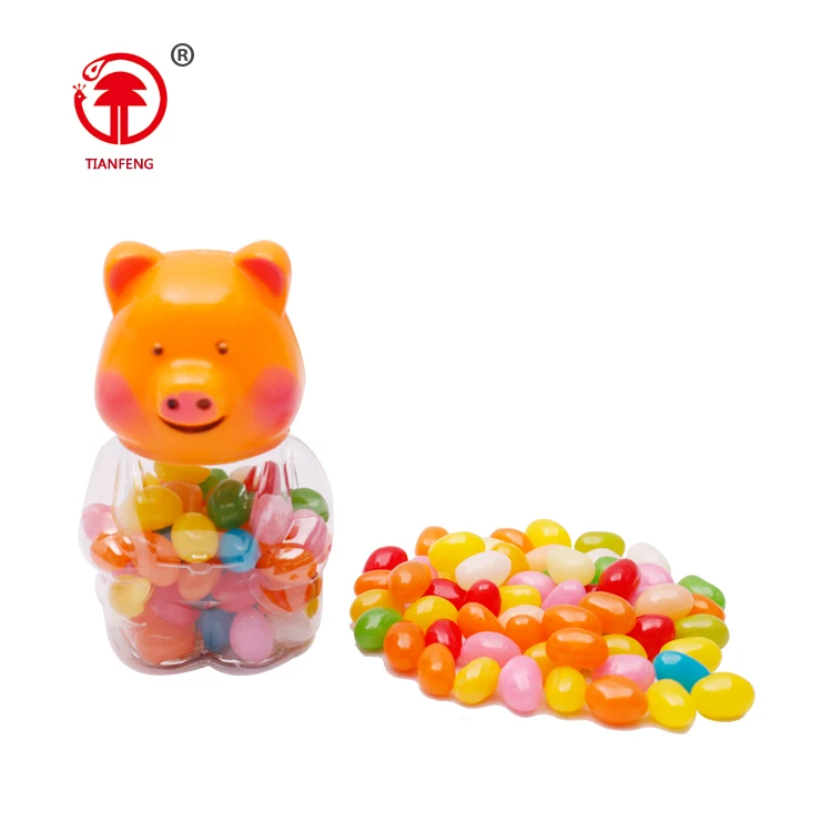Novelty Pig Toy Jelly Bean Piggy Shaped For Playing Color Jelly Pig