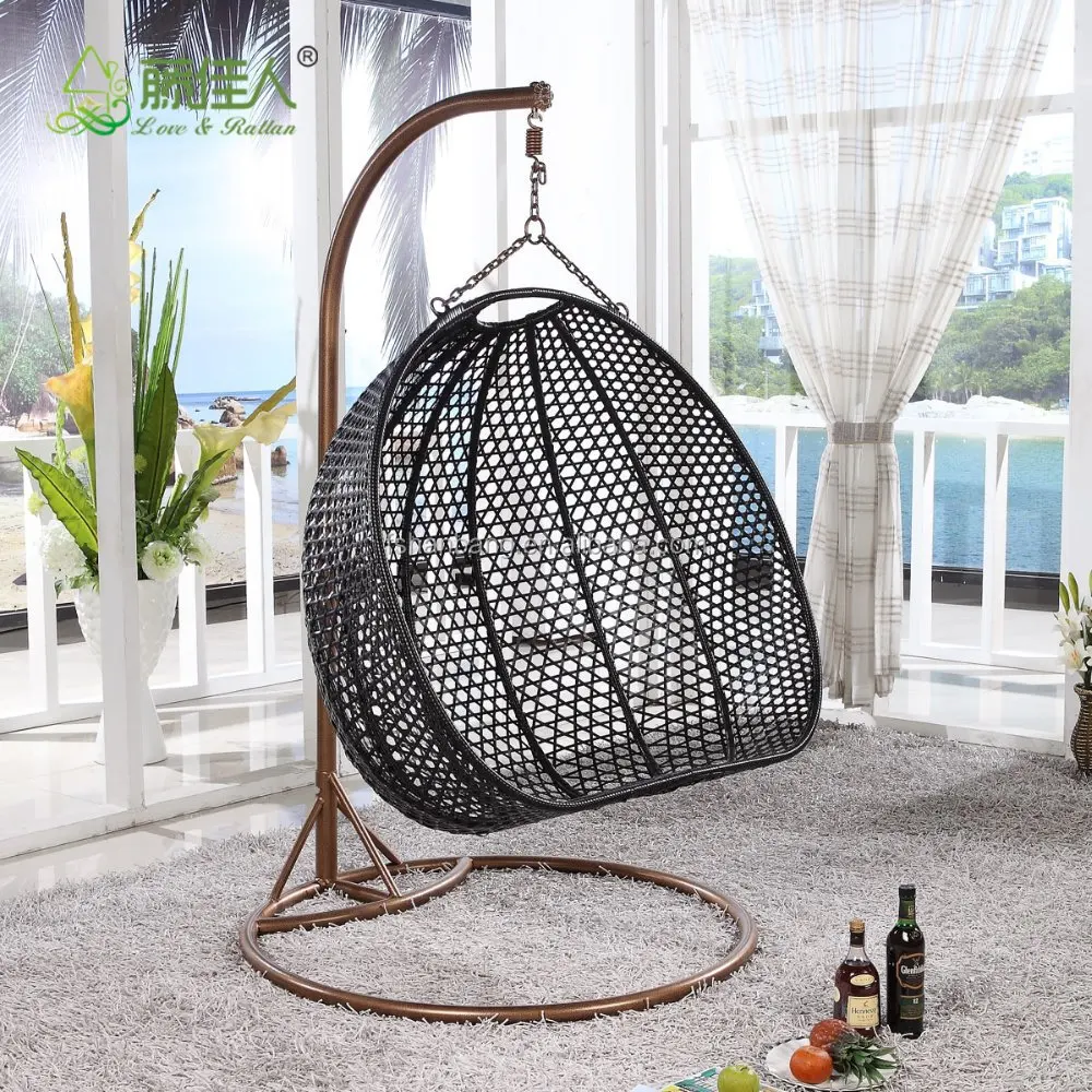 Indoor Outdoor Patio Garden Living Room Rattan Wicker Bird Nest Swing
