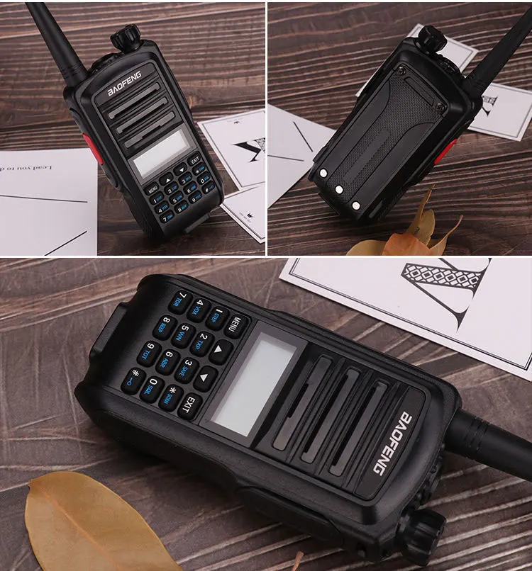 New Baofeng Handheld Portable Twoway Radio 5watt Uhf Vhf Encrypted Walkietalkie With Long Ran
