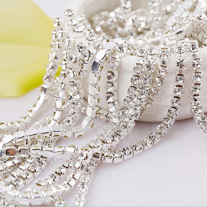 Sparkling High Quality Ab Crystal Rhinestone Stone Chain Roll - Buy ...