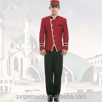 Fashion Western Style Bellboy Uniform For Concierge Bellboy