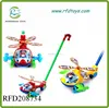 Plastic mini hand pull line plane toys set hand push plane