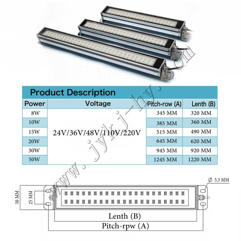 LED Tool Lamp Type IP67 Waterproof AC 110V 220V LED Work Light For CNC Machine