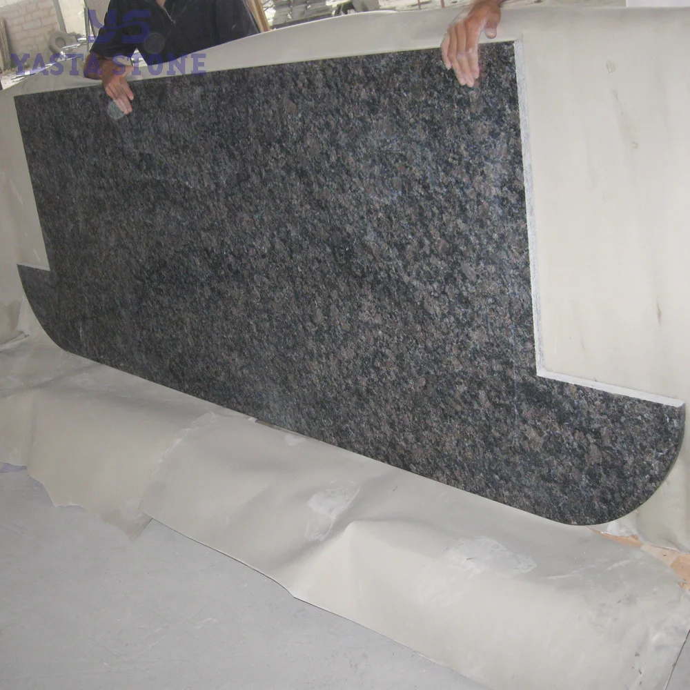 Cheap Price Tan Brown Laminated Ogee Bullnose Used Granite Countertops