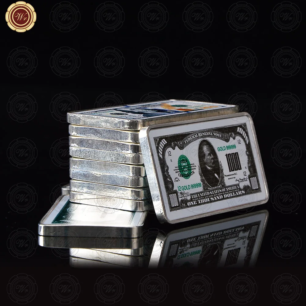 WR Colored 500 Euro Silver Foil Banknote Art Exhibition European Money Xmas Gift