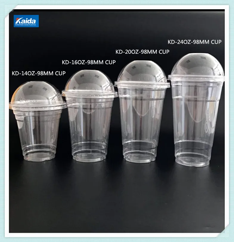 20oz98mm Plastic Pet Juice Smoothies Cups For Honey Milktea Take Away