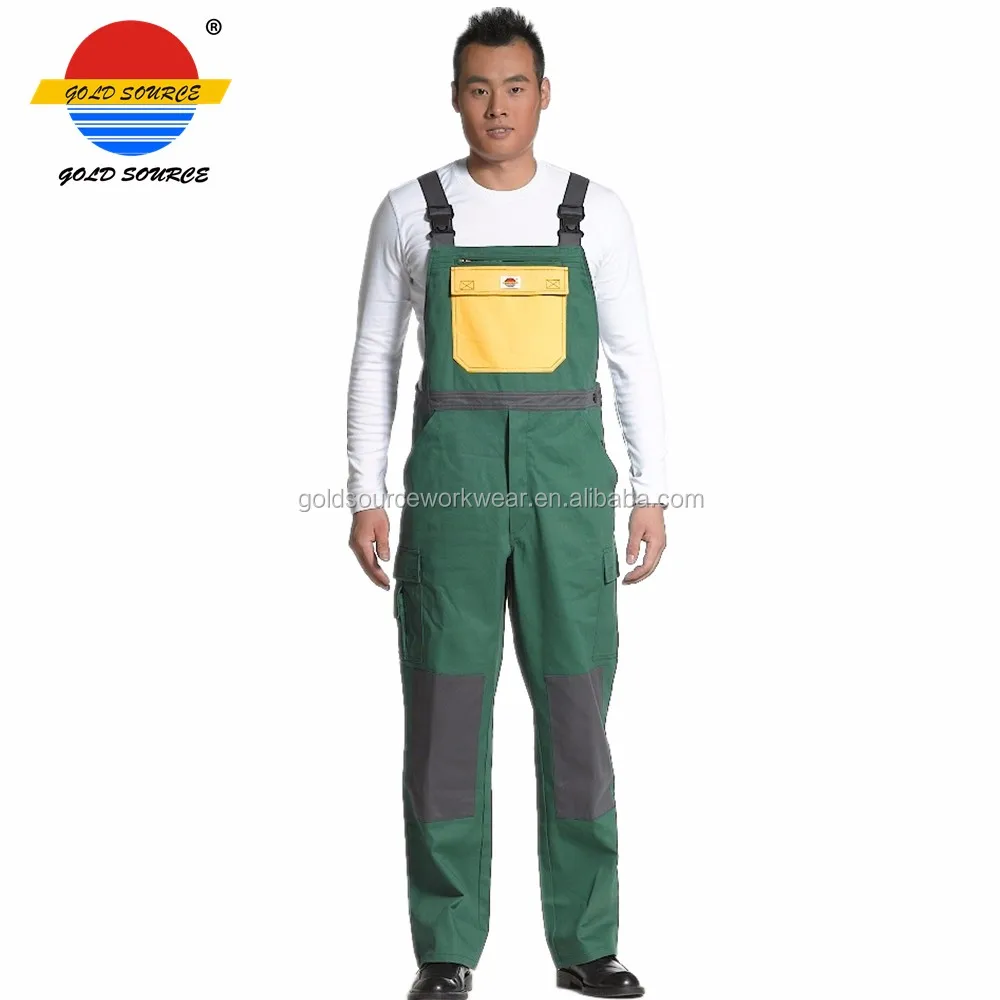 green and gold overalls