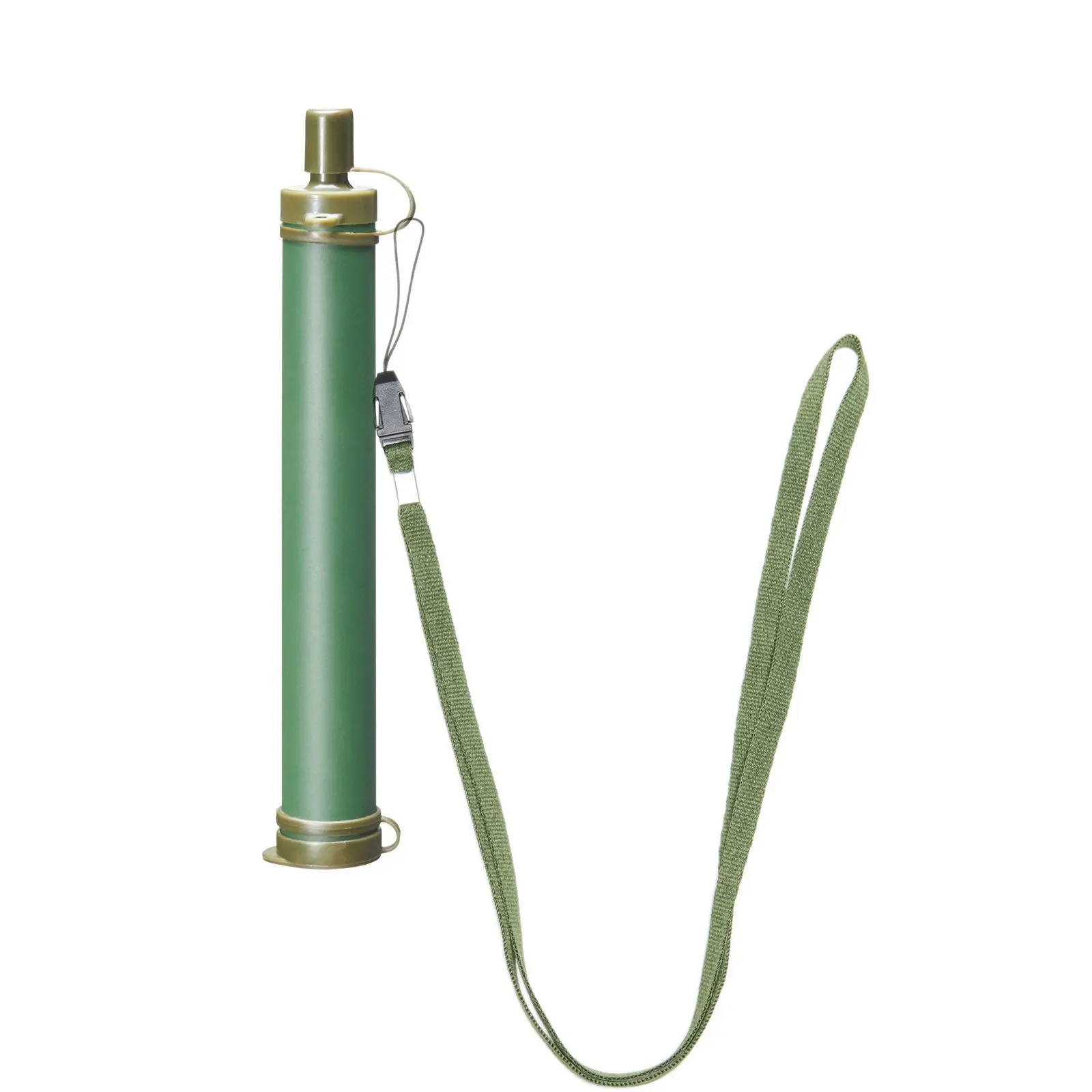CO-Z Army Green Camping Water Filter Life Emergency Straw - 99.9999% Water Purification