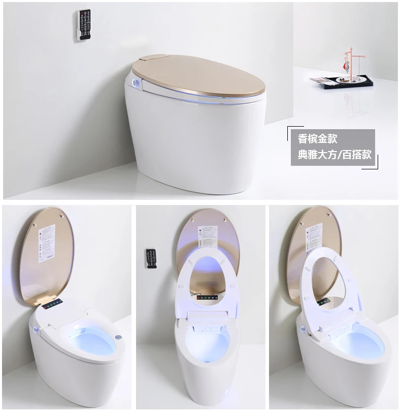 intelligent and smart toilet with remote control with heating/sensor flushing/sensor cover