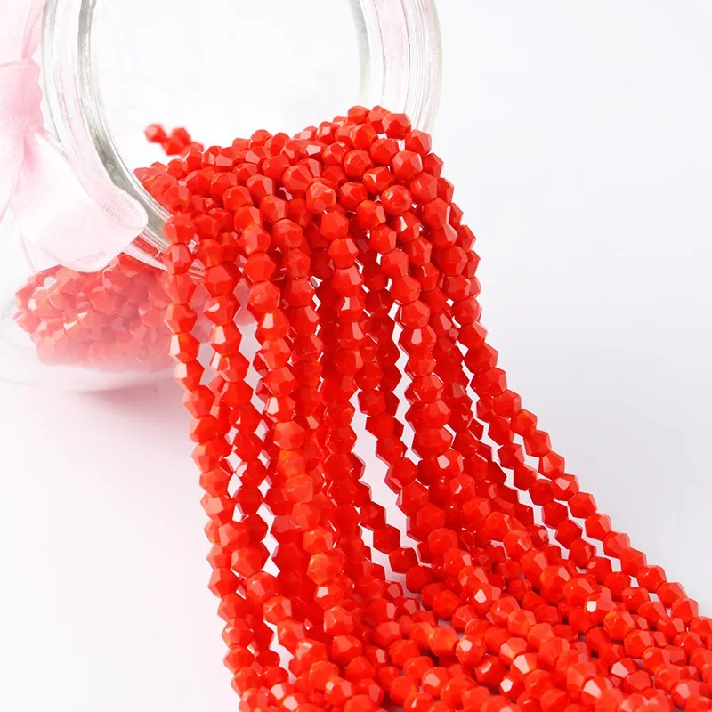 3mm 4mm 6mm 8mm Decorative Beads For Clothes,Bicone Glass Bracelet