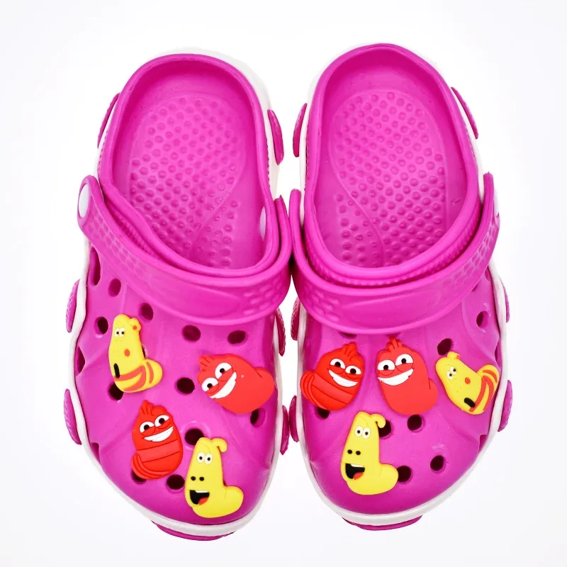 Kho Phim Hoạt H&igrave;nh Larva M&agrave;u Đỏ v&agrave; M&agrave;u V&agrave;ng Thiết Kế Cao Su PVC Gi&agrave;y Charms Phụ Kiện Cho Gi&agrave;y C&aacute; Sấu XH-79