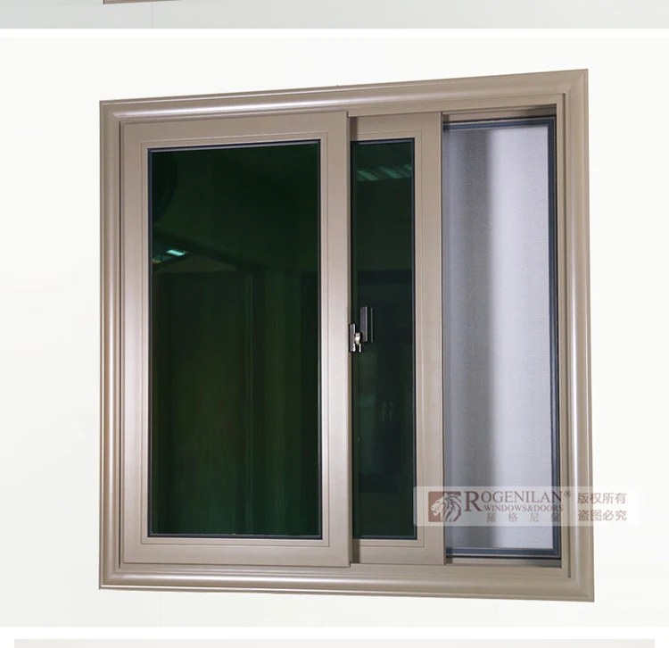 Rogenilan Extruded Commercial Aluminum Window Frame Design For Rogenilan Extruded Commercial Aluminum Window Frame Design For Champagne Color Sliding