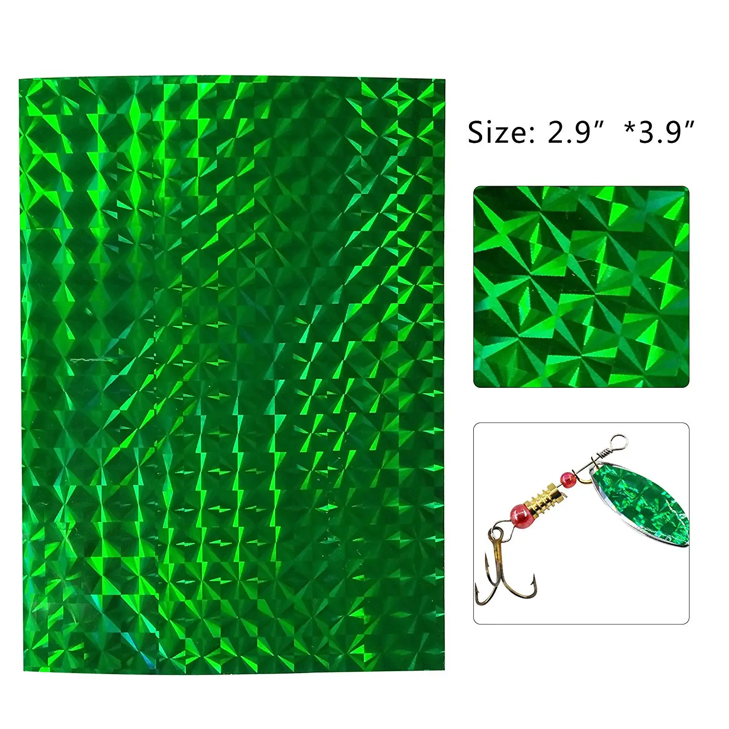 5pcs/bag Fishing Lure Sticker Holographic Adhesive Film Flash Tape For