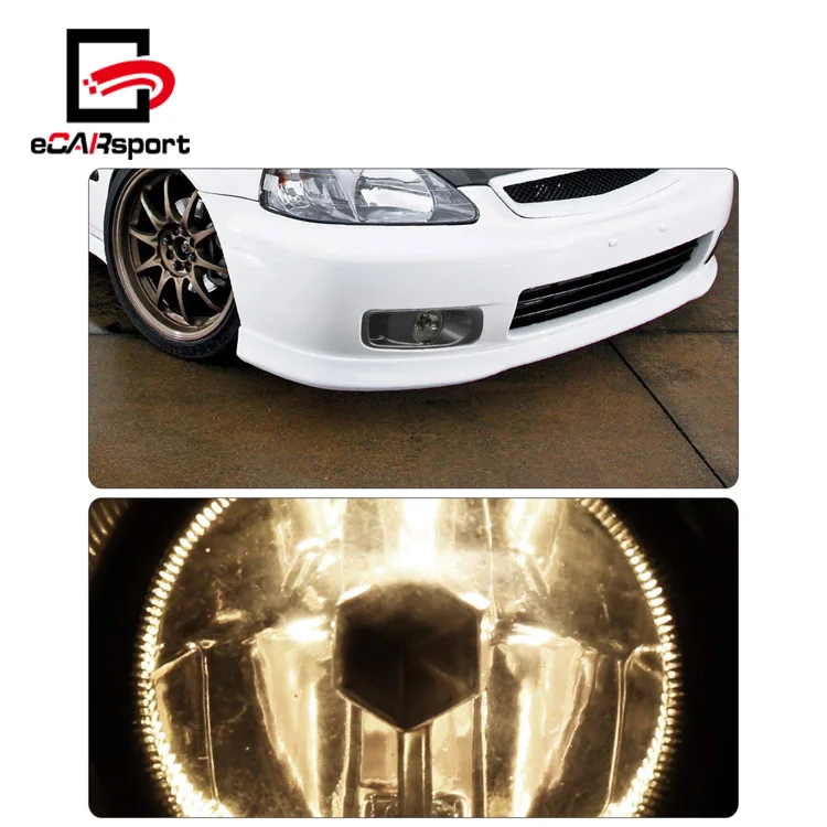 Ecarsport Fog Lights For Civic 9900 Smoked Lens Front Driving Fog Lamp