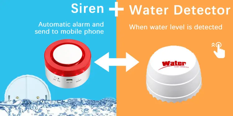 TUYA WIFI APP Smart Wasserleck Alarm Sensor Fernbedienung Flood Detector Alarm
