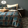 Adult Luxury Plaid Cotton Luxury Bedding Of Collection Multi Pieces Comforter Set