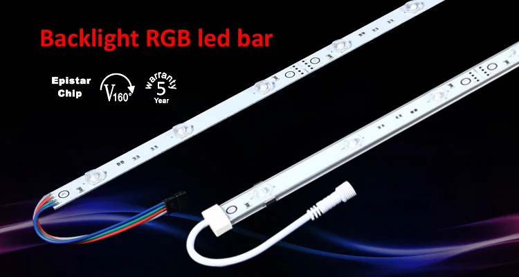 Hot sales smd 3030 12leds RGB rigid strip light led backlight diffuse light bar for advertising led light box