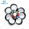 3D rhinestone sequin flower applique patch for garment
