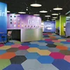 China beautiful colorful patchwork hexagon office carpet tile price
