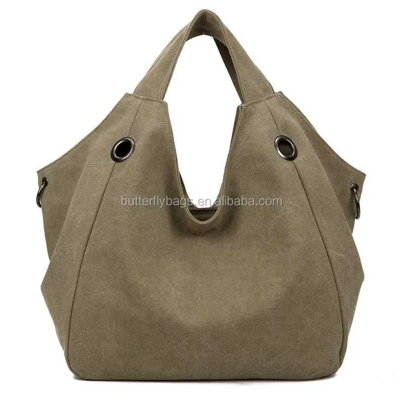 Women High Quality Canvas Tote Bag Casual Vintage Handbag Wholesale - Buy Handbags For Women ...