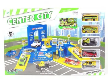Garage En Db012085 Ville Plastique Assemblent Les Playset Buy enfants Carte Playset Voitures Parking Avec Enfants Center 5 Petites Jouet jRL34A5q