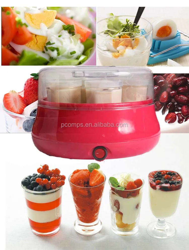 6 Yogurt Containers Glass Jars Automatic Electric Easy Yogurt Maker