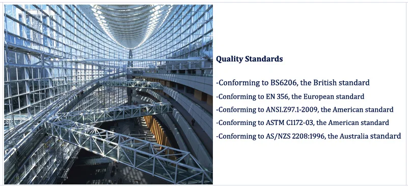 12.38mm color pvb tempered laminated glass from guangzhou glass manufaturter