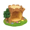 ROOGO resin mini cute grass tree hole statues