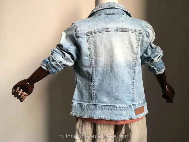 Kids Denim Jacket Solid Easy Baby Coat Jean Children Clothes Girl Denim Coat Fashon Boutiques