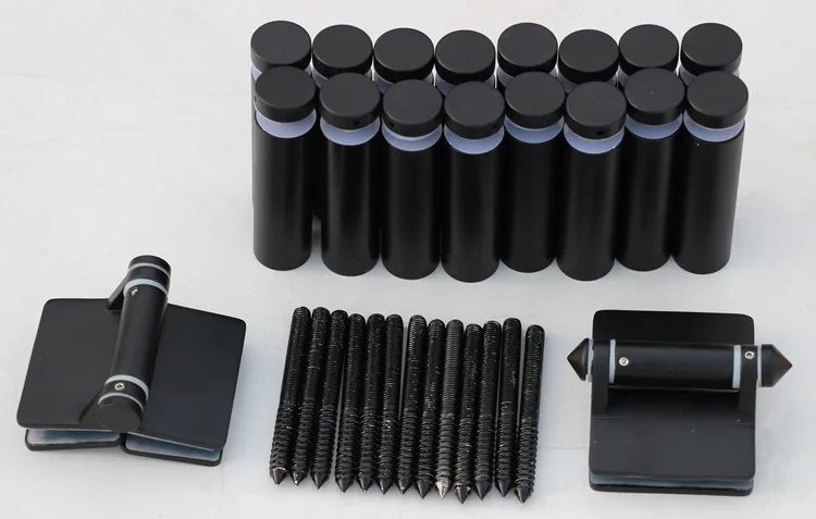 New products matt black stainless steel glass standoff.jpg