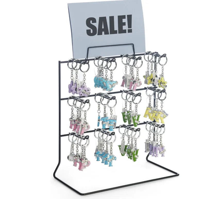 12 Hook Counter Rack - Keychain Display - Counter Rack - Countertop Rack - Keychain  Rack