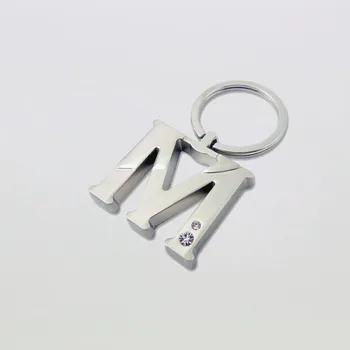 custom cheap price metal m k letters shape keyrings buy custom