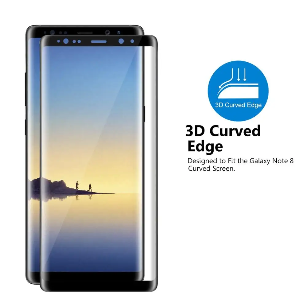 3d asahi material thin tempered glass screen protector for Samsung Galaxy Note 8 protective glass