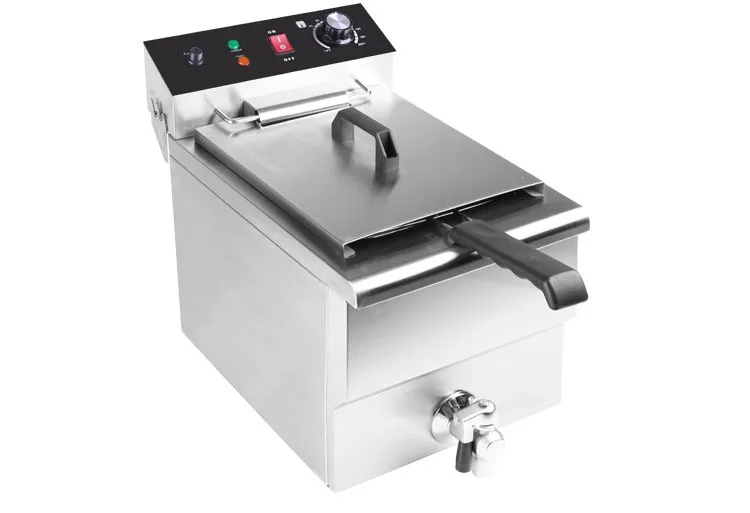 Manufacturer Supply Electric 10 Liter Deep Fryers With Drain Valve