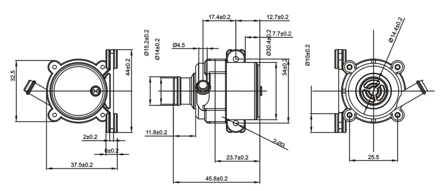 Long life low pressure 12V water pump brushless dc pump with mini motor ...