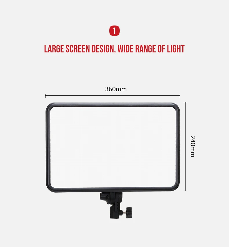 Tolifo Ultra Slim Pad Dimmable Studio LED Panel Light Photography Soft Light LED Camera Video Light for Film Shooting