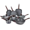 Aluminum Kitchenware forged non stick ceramic marble coating aluminum cookware set