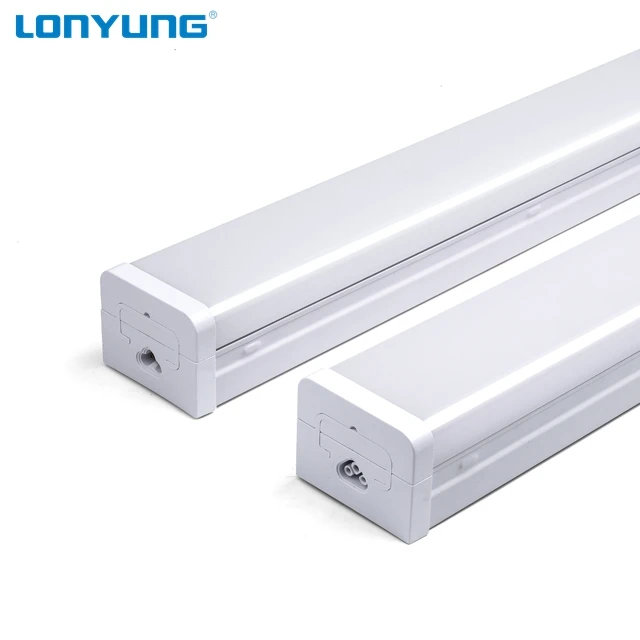 CCT adjustable linkable led batten linear strip light fixture for office school warehouse shop led lighting ETL DLC certificate