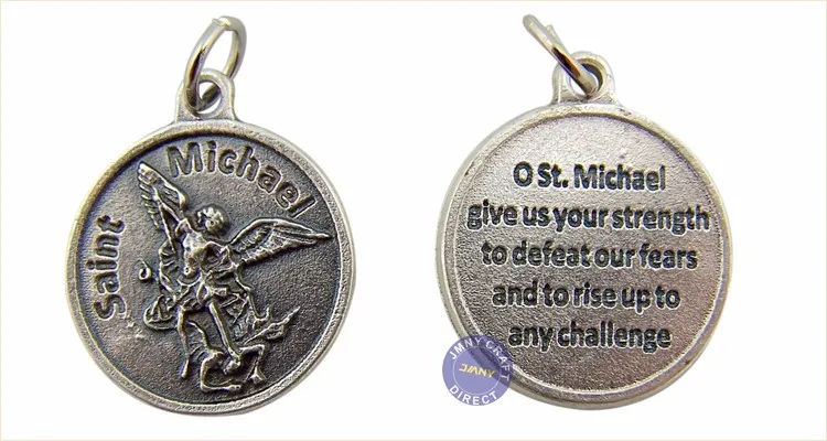 14k Gold St Michael Anhänger • St Michael Halskette • St Michael