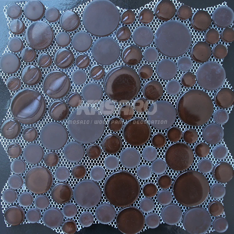 Mosaic Wall Sticker, Interior Glass Tile, Round Wall Mosaic Tiles