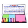 Myway Fluorescent colorful memo paper calendar PU box set combination sticky note